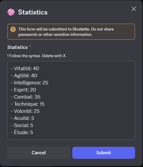 edit stats